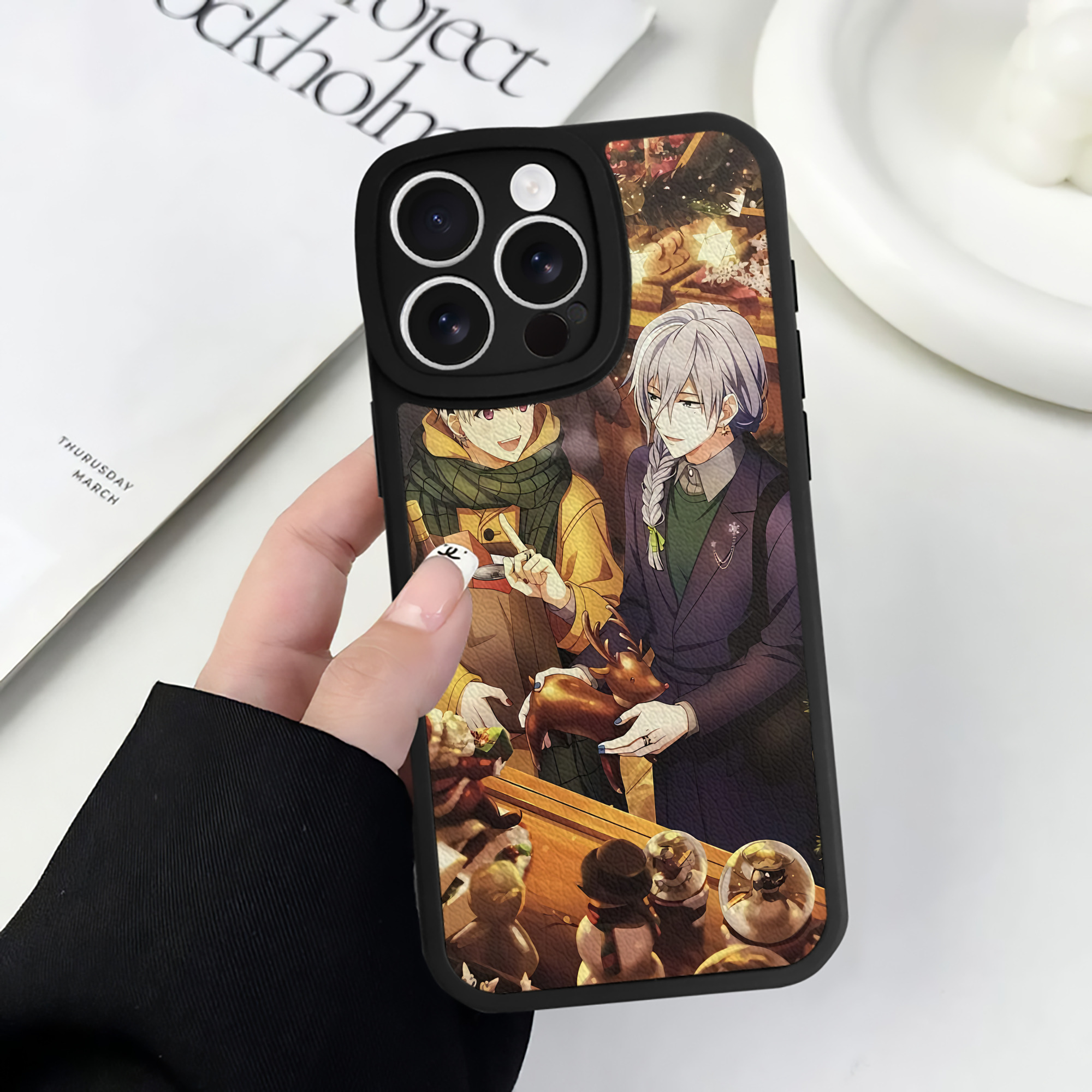 （画像用） 刀剣乱舞 Touken Ranbu 【iPhone 16シリーズ対応】シリコンスマホケース（レザー調） 材質：シリコン
